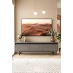 Yurudesign Luvio Tv Ünitesi Sehpası Metal Ayaklı 160CM Beton-Siyah Lv1-Rl - Beton - Siyah