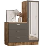 Yurudesign Nancy Çam Aynalı Şifonyer Gardırop