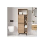 Yurudesign Ocean Banyo Dolabı Çok Amaçlı Dolap 2 Kapaklı Metal Ayaklı Sepet ON10C-S
