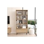 Yurudesign Ocean Kitaplık Raf Metal Ayaklı 176cm Kapaklı Sepet ON4-S