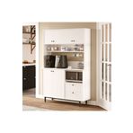 Yurudesign Royce Serisi Kahve Köşesi Çok Amaçlı Dolap Mutfak Dolabı Beyaz RE5-W