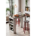 Yurudesign Style Bar Masası Ada Mutfak Yemek Masası Beton-taş St1-gt