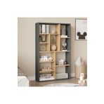Yurudesign Traft Kitaplık 124cm Sepet-Antrasit TF1-SA