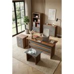 Yurudesign Vario ABCDE Ofis Büro Masa Takımı Barok-Antrasit VO14-BA - Ceviz - Siyah
