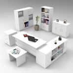 Yurudesign Vario ABCDEFG2 Ofis Masa Makam Takımı 3 Renk - Beyaz