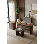 Yurudesign Vario ABCE Ofis Büro Masa Takımı Barok-Antrasit VO12-BA - Ceviz - Siyah