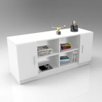 Yurudesign Vario F Ofis Kapaklı Kitaplık Dolap 3 Renk - Beyaz
