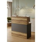 Yurudesign Vario H Ofis Karşılama Bankosu Ahşap Barok-Antrasit 90 cm Genişlik 40 cm Derinlik Modern Tasarım - Kahverengi