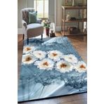 Yürük Home Softtec Yumuşak Dokulu Dijital Baskılı YRK114 MODELİ Lastikli Halı Örtüsü (Süngersiz)