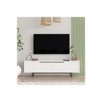 Yurupa Bohem Tv Ünitesi 160cm Sehpası Metal Ayaklı Beyaz BOH1-W