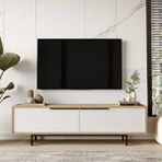 Yurupa Bohem Tv Ünitesi Sehpası Metal Ayaklı 160cm Sepet-beyaz Boh1-sw Kahverengi