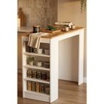 Yurupa Harwick 120cm 4 Raflı Bar Masası Mutfak Yemek Masası Atlantik Çam-beyaz HAR1-AW
