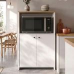Yurupa Verona Mikrodalga Fırın ve Airfryer Bölmeli Çok Amaçlı Mutfak Dolabı Kiler Erzak Organizer Kahve Köşesi Beyaz Vrn1-Sw - Sepet Ceviz - Beyaz - Renk
