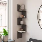 Yurupa Yurudesign Shelf R9 Köşe Duvar Rafı Modern Kitaplık Antrasit