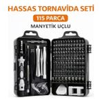Yusa Stores 115 Parça Manyetik Hassas Tornavida Seti - Telefon, Laptop, Saat Tamir Seti ve Uzatma Aparatı