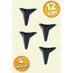 Yusa Stores Kanepe Mobilya Koltuk Tv Ünitesi Ayağı 12 cm Siyah Plastik Yükseltici Ayak Ayakları - Siyah - 4ADET