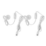 Yusat 2 Adet LED Spot Profesyonel 5V USB Kısılabilir Yuvarlak Küçük Spot Aydınlatma Vitrin Takı Dolabı Giriş Dolabı için (Sıcak Işık)