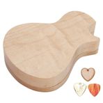 Yusat Pick pick 10 × 7 × 2 gitar seçim kutusu akçaağaç masif ahşap 3 seçer gitarist hediyeler müzik aleti aksesuarları