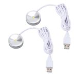 Yusat Sergi spotu, yuvarlak, USB fişi, 1,2 m uzunluğunda kablolu küçük LED vitrin lambası, takı dolabı, dolap, raf, 5 V (beyaz ışık)