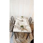 YusGos Kopya - Atlantik Çam Desen Oval 70x110 Mutfak Masası