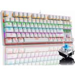 Yusoft Leaven K550 Kablolu 87 Tuşlu Rgb Türkçe Karakterli Mekanik Klavye - Gümüş - Beyaz