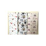Yusra 100x120cm, 3 lü SET Çok amaçlı bebek battaniyesi Kundak örtüsü Emzirme örtüsü Tek Kat Pazen Kumaş