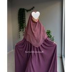 Yüsra Collection Ayrobin Elbise ve Kısa Sufle 2’li Takım - Gül Kurusu - Standart