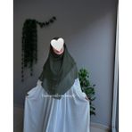 Yüsra Collection Ayrobin Elbise ve Kısa Sufle 2’li Takım Kombin - Ekru - Haki - Standart