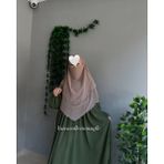 Yüsra Collection Ayrobin Elbise ve Kısa Sufle 2’li Takım Kombin - Haki - Vizon - Standart