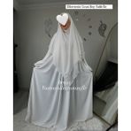 Yüsra Collection Ayrobin Elbise ve Uzun Sufle 2’li Takım - Ekru - Standart