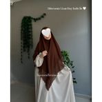 Yüsra Collection Ayrobin Elbise ve Uzun Sufle 2’li Takım Kombin - Bej - Açık Kahverengi - Standart