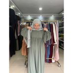 Yüsra Collection Liza Elbise ve Uzun Sufle 2’li Takım - Mint Yeşil - Standart
