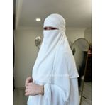 Yüsra Collection Tesettür Asel Takım Elbise Sufle Peçe 3’lü - Ekru - Standart