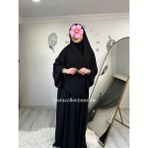 Yüsra Collection Tesettür Asel Takım Elbise Sufle Peçe 3’lü - Siyah - Standart