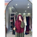 Yüsra Collection Tesettür Gölgeli Oval Sufle - Bordo