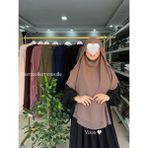 Yüsra Collection Tesettür Gölgeli Oval Sufle - Koyu Vizyon