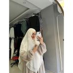 Yüsra Collection Tesettür Gölgeli Oval Sufle - Krem