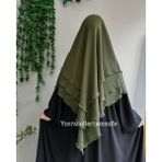 Yüsra Collection Tesettür Orta Boy Şifon Sufle - Haki Yeşil - Standart