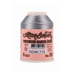 Yüsra Shop Altınbaşak 715 Açık Gri Polyester Dantel İpliği 20 Gr yazma ipi