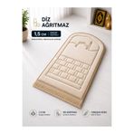 Yusrina ipek kadife 1.5 cm süngerli, özel nakış detaylı namazlık, ortopedik seccade + çanta