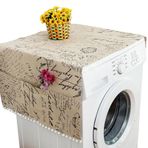 YUSSEQDD Çift Toz Kapaklı Çamaşır Makinesi - Kolay Temizlik İçin Makinede Yıkanabilir Polyester Makine Örtüsü Buzdolabı sarı dama tahtası 30 * 90cm 1, JIS harfleri,1, 55 * 130cm