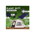 Yussraw 4-8 kişi 6 gen taşınabilir otomatik çadır ve seti yatak_kamplambası_pompa_yastık 280*280*160