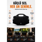 Yussraw Boomsbox 4 Mini Hoparlör Siyah Kablosuz Hoparlör Fm Radyo Usb/sd/aux/typc Girişli Hoparlör