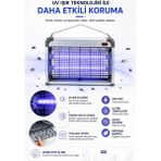 Yussraw Elektrikli Sivrisinek Yok Edici Sinek Öldürücü Büyük Boy Hem Gece Lambası Güçlü Öldürücü 10-10 Waat