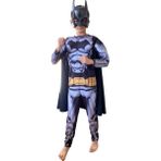 Yüsü Kaslı Batman Kostümü - Siyah - 9 - 10 Yaş