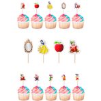 Yusuf Dirik YD Party Supplies Cupcake Kürdanı Pamuk Prenses ve Yedi Cüceler Temalı 20 Adet