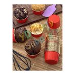 Yusuf Dirik YD Party Supplies Kırmızı Gold Muffin Kek Kalıbı 25 Adet 50x39