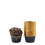 Yusuf Dirik YD Party Supplies Siyah Gold Metalik Muffin Kek Kalıbı 25 Adet 50x39
