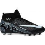 Yusufshoes Boğazlı Yetişkin Çocuk Unisex Halısaha Krampon Futbol Ayakkabısı - Siyah - Beyaz