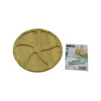 Yuvarlak 5 Bölmeli Ahşap Bambu Servis Sunum Tepsi - Tahtası 20 X 1.4Cm (5433)
